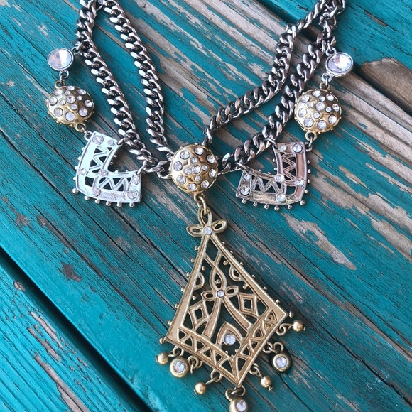 Women’s Silver & Gold Two Tone Necklace - Picture 4 of 8